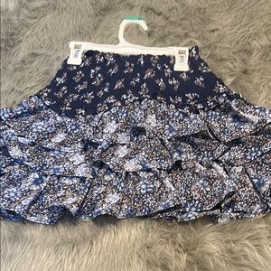 Altar'd State Blue and White Bubble Mini Skirt